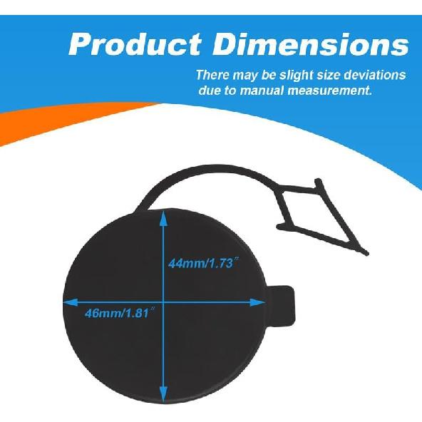 Car Front Bumper Tow Hook Cover Fit for VW Golf VII MK7 2013 2014 2015 2016 2017 Towing Eye Cap Trailer Cover 5G0807241 5GG807241 (Silver, Passenger