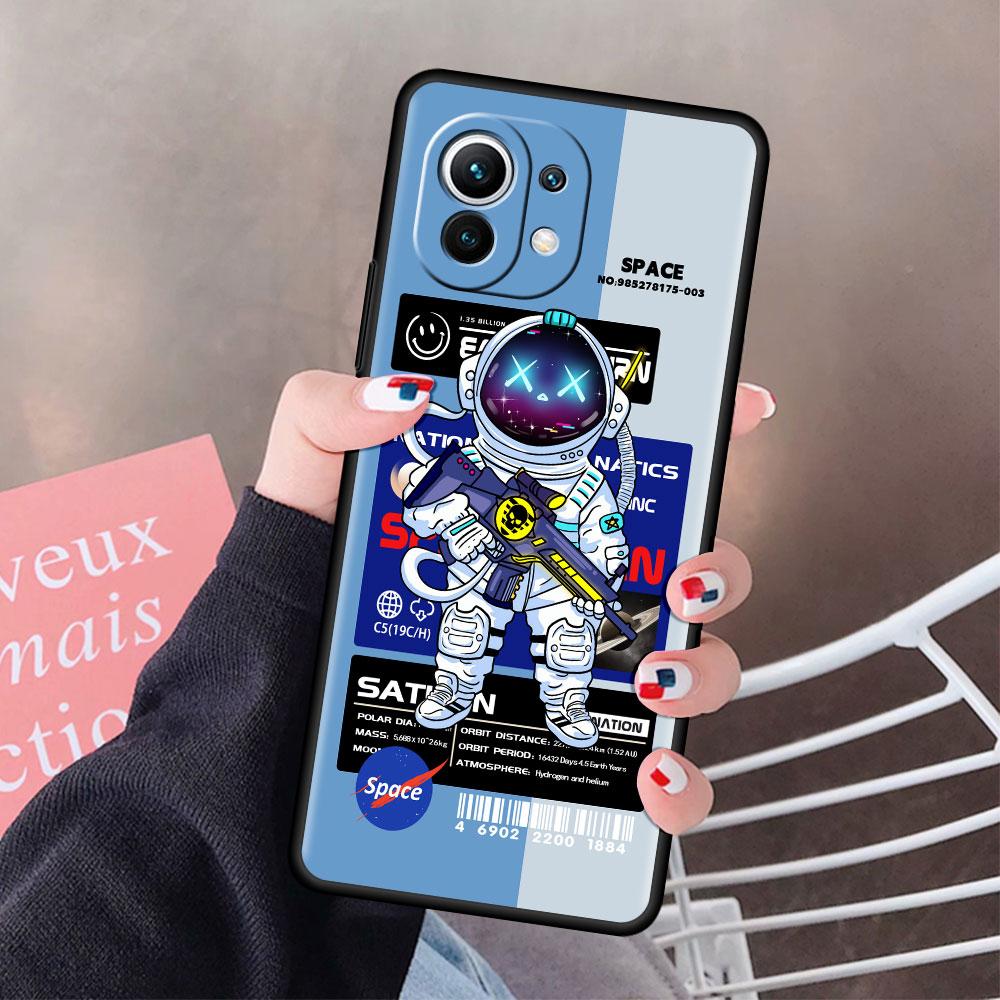 Case For Xiaomi Mi Poco X3 NFC F3 11 Lite 5G NE 11T Pro 12 12X Note 10 9T 10T 11i A2 8 Fashion Cool Astronaut Soft Phone Cover