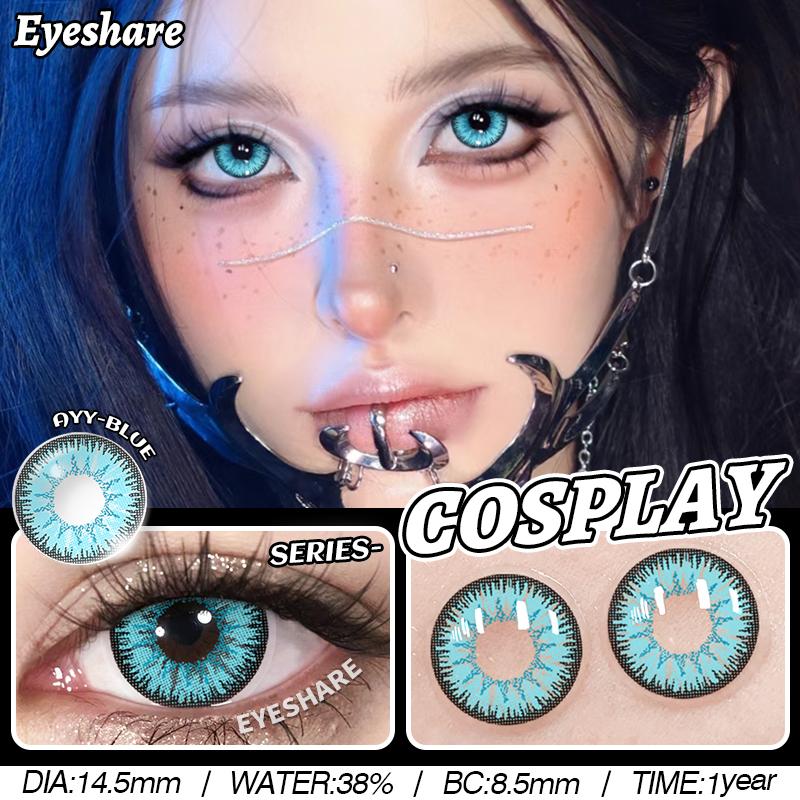 1 Pair Halloween Color Contact Lenses for Eyes Red Cosplay Eyes Lens White Multicolored Lenses Yearly Blakc Lenses