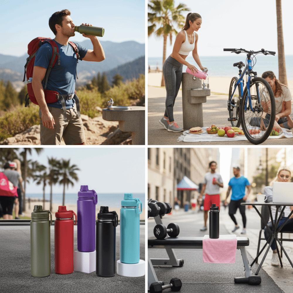 Wall Vacuum Insulated Stainless Steel Water Bottle Sports Water Bottle  Outdoor Activities