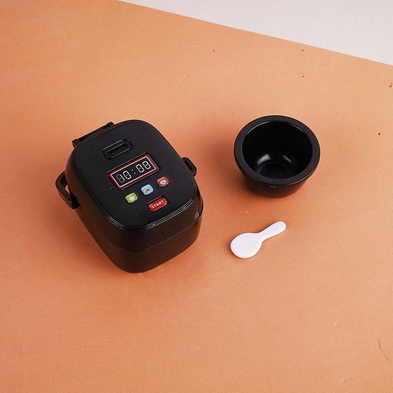1 Set 1:12 Mini Food Pretend Play Accessores Toy Dollhouse Furniture Model Kitchen Play Kit Miniature Rice Cookers Cabinet