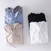 Camicia da Uomo Protezione Solare con Cappuccio Monopetto Stampa a Righe Maniche Lunghe Coulisse Cardigan Largo Anti-UV Taglia Plus Camicia Casual