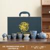 Ru kiln open tea set gift box set Chinese retro flower light luxury high-end meeting guest cup to send elders gifts