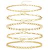 Bohemian Minimalist Women's Hand Jewelry Set: 6 Multi-layer Simple Bracelets