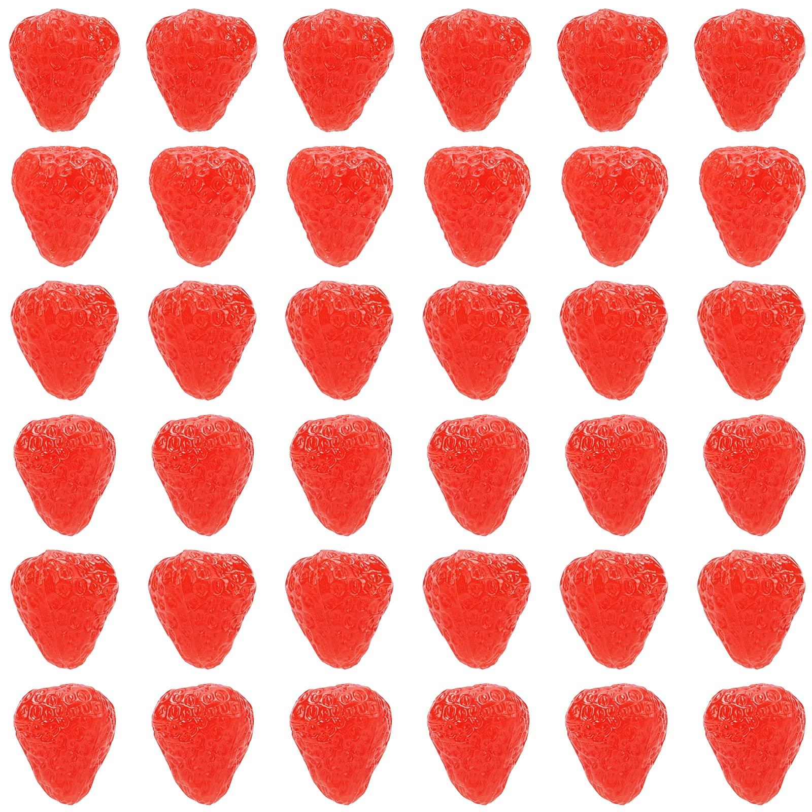 

OLYCRAFT Miniature Fruit for Mini Fruits for Realistic Food Imitation Food Decorative Scenery DIY Dollhouse Fruit Models 140-Piece Set, Strawberries, суничний