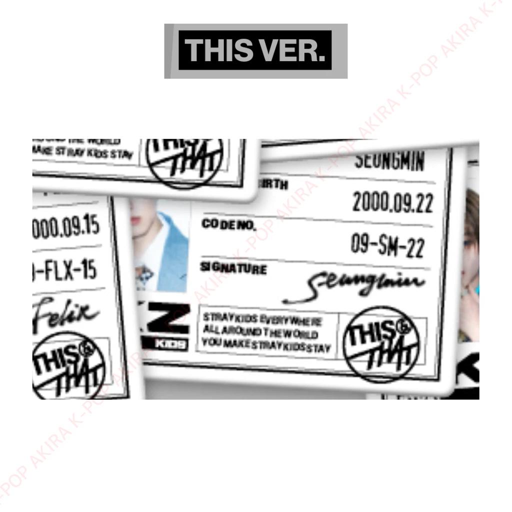 Stray Kids THIS & THAT ALBUM PHOTO CARD / JAPAN POB / LUCKY DRAW / OFFICIAL / Pre-Order