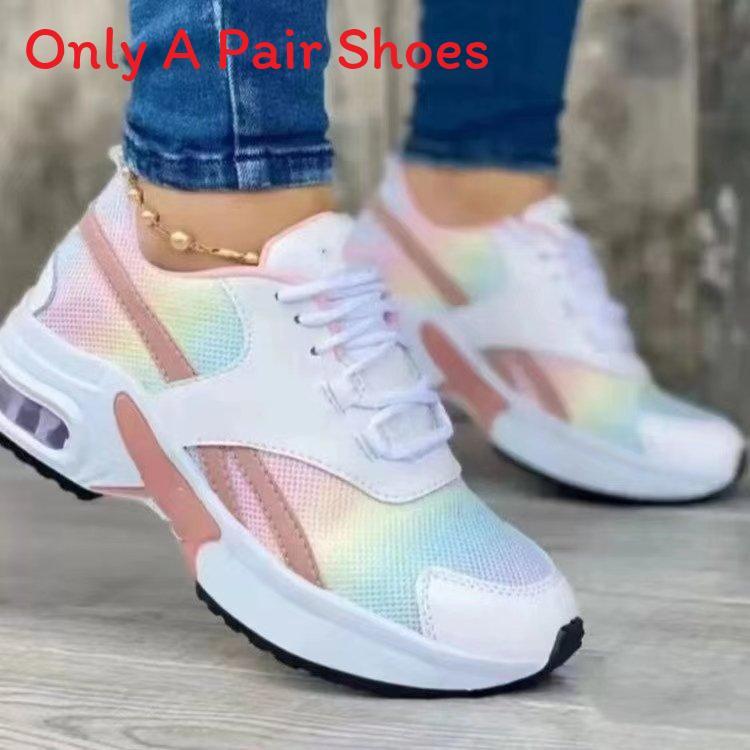 Running Shoes For Women Mesh Breathable Athletic Sneakers With Thick Sole For Casual Wear