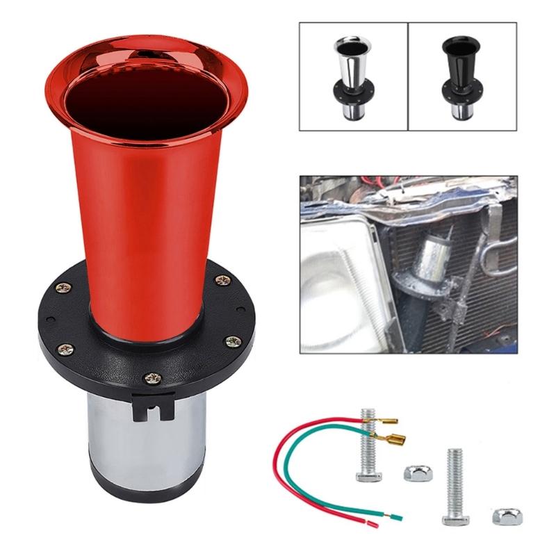 Horn Train Horn for Truck/Car Air Horn Chromes Plated Trumpet Super Loud 110dB for 12V Car Truck Motorbike Boats