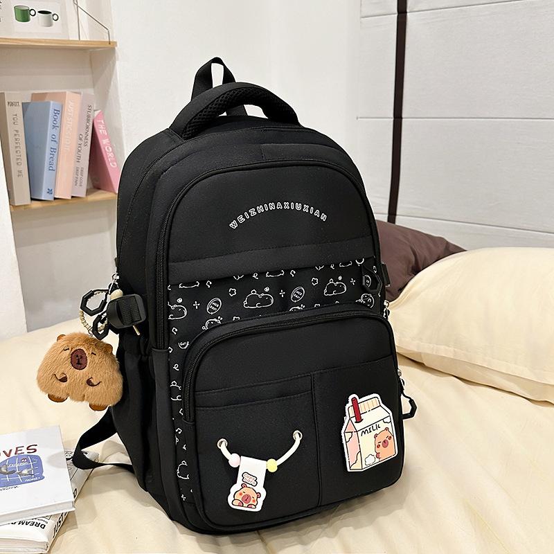New High-value, Fresh and Sweet Candy-colored Backpack, Lightweight and Large-capacity Backpack for Junior High School Students
