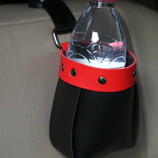 Car Air Vent Organizer with Dual Installation Faux Leather Storage Bag for Phone Accessories Multi-Purpose Hanging Pouch for Vehicle Interior