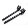 Karun CNC Aluminum Handlebar Replacement for Kawasaki ZX6R Aprilia RSV4 for for Hyosung 250R Universal Cafe Racer Tilt Angle Bar Assembly Black 51mm
