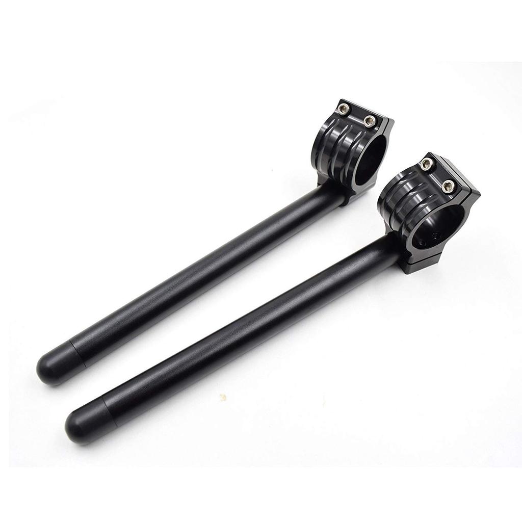 Karun CNC Aluminum Handlebar Replacement for Kawasaki ZX6R Aprilia RSV4 for for Hyosung 250R Universal Cafe Racer Tilt Angle Bar Assembly Black 51mm