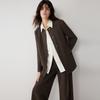 Elle French Vintage Round Neck Casual Loose Versatile Elegant Long Sleeve Blazer Women blazer EX52835