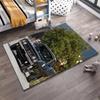 Vintage Black Classic Muscle Car with Retro Design Outdoors Landscape Print Suitable for use as an anti-slip1 for1room and bedroom sofas