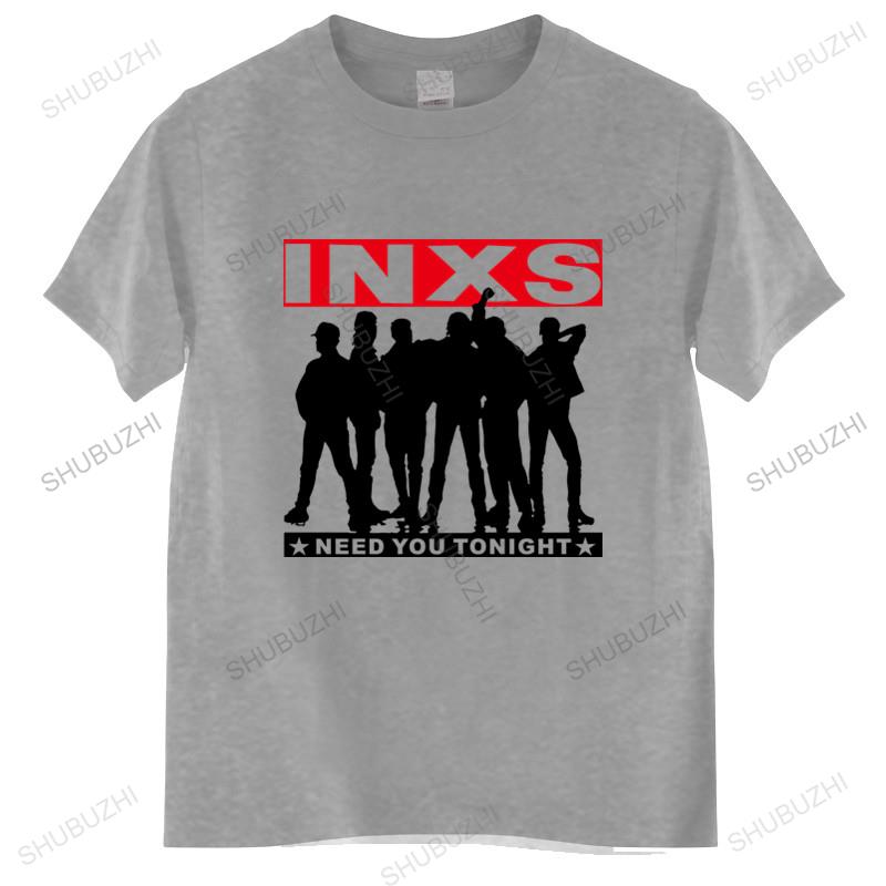 Bavlněné tričko pánské letní topy INXS NEED YOU TONIGHT JEDNOTLIVÁ KICK MICHAEL HUTCHENSE ROCKOVÁ KAPELA Tričko Muž Značka Tričko