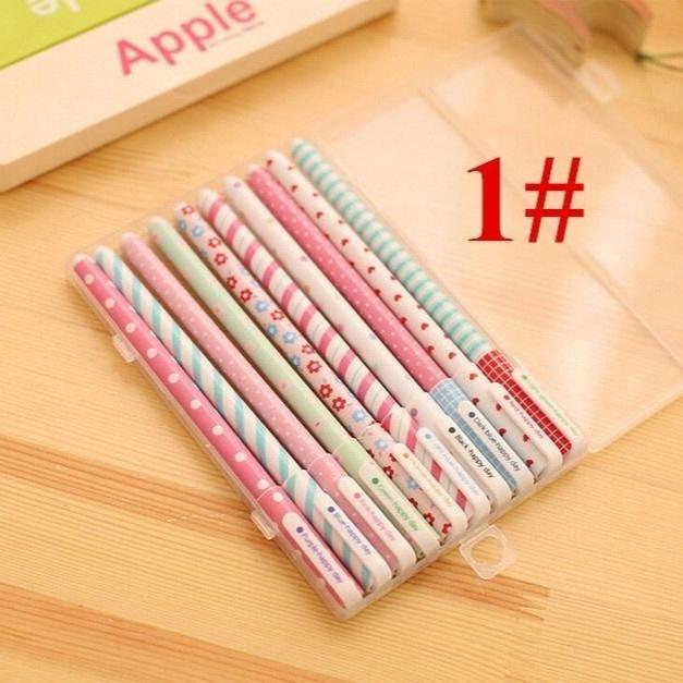 10pcs / Pack  0.38mm Korean  Gel Pens   School Stationery Office Lovely Flora