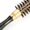 Portable Anion Anti static Round Hair Comb Salon Styling Brush Gold & Black (25mm)