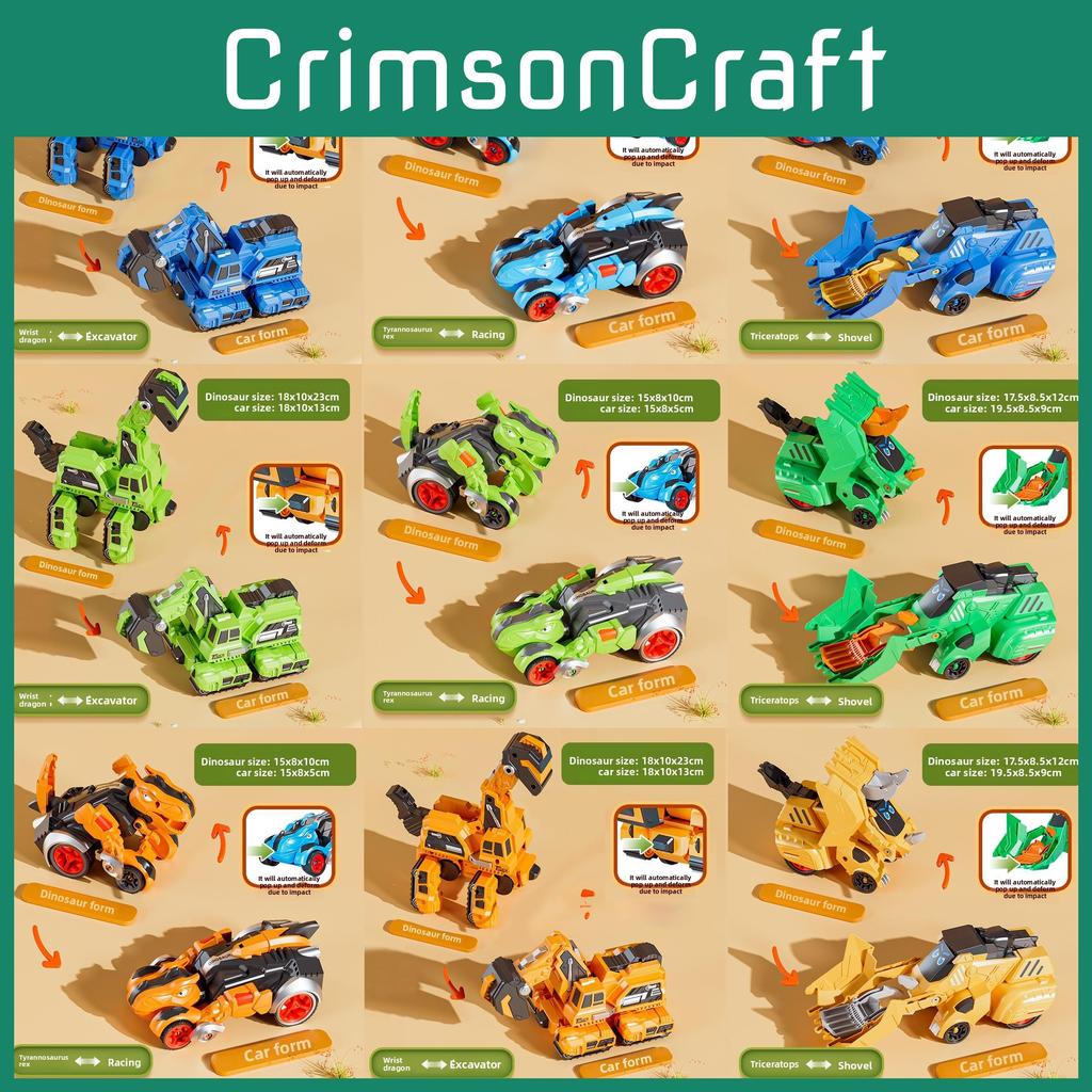 Triceratops T Rex Brachiosaurus Excavator Vehicle Inertia Toy For Gift Boys