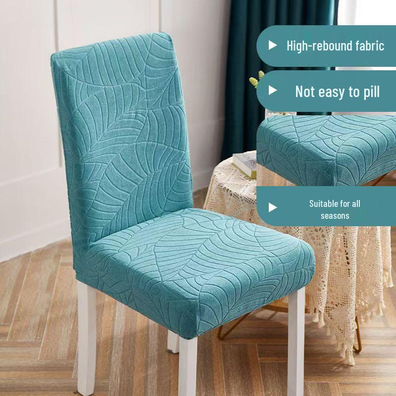 High-Grade Elastic Jacquard Chair Cover for Dining Table - Universal Fit with Cushioned Backrest & Seat Protection
