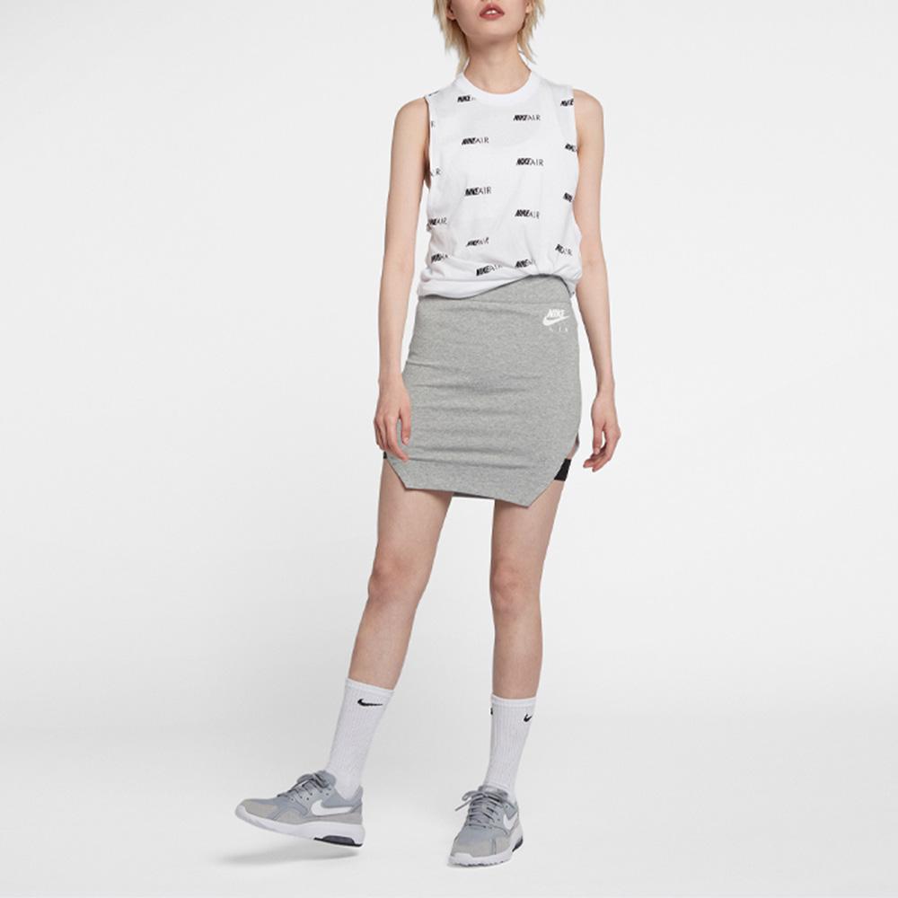 Nike Air Retro Logo Print Comfortable Casual Skirt Women Skirts Gray AR3665-063