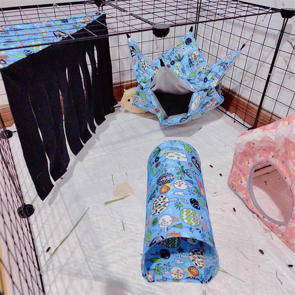 Speelbuizen voor Hamsters Bospatroon Schuilplaats Tunnel Speelgoed Huisdierbenodigdheden voor Cavia Konijn Egel Chinchilla