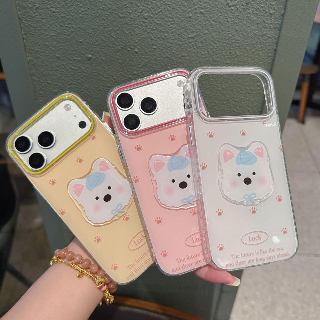 iPhone 17 Pro Max Jelly Puppy Patch Case - Compatible with iPhone 16/15/11, 16 Pro