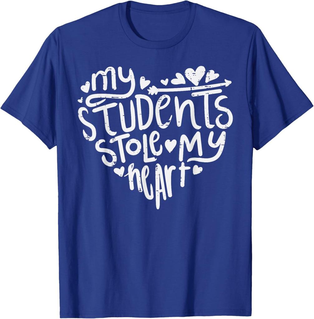 Students Stole My Heart Teacher Valentine's Day Unisex T-Shirt