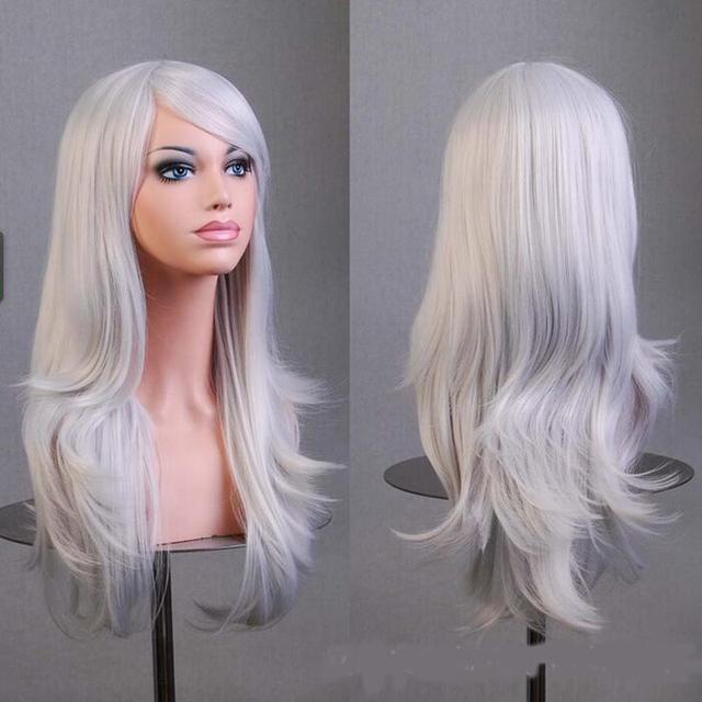 70Cm Curly Long Pink Cosplay Wig Hair Pieces Synthetic Hair Gray Pink Blonde Wigs For Black Women Peruk