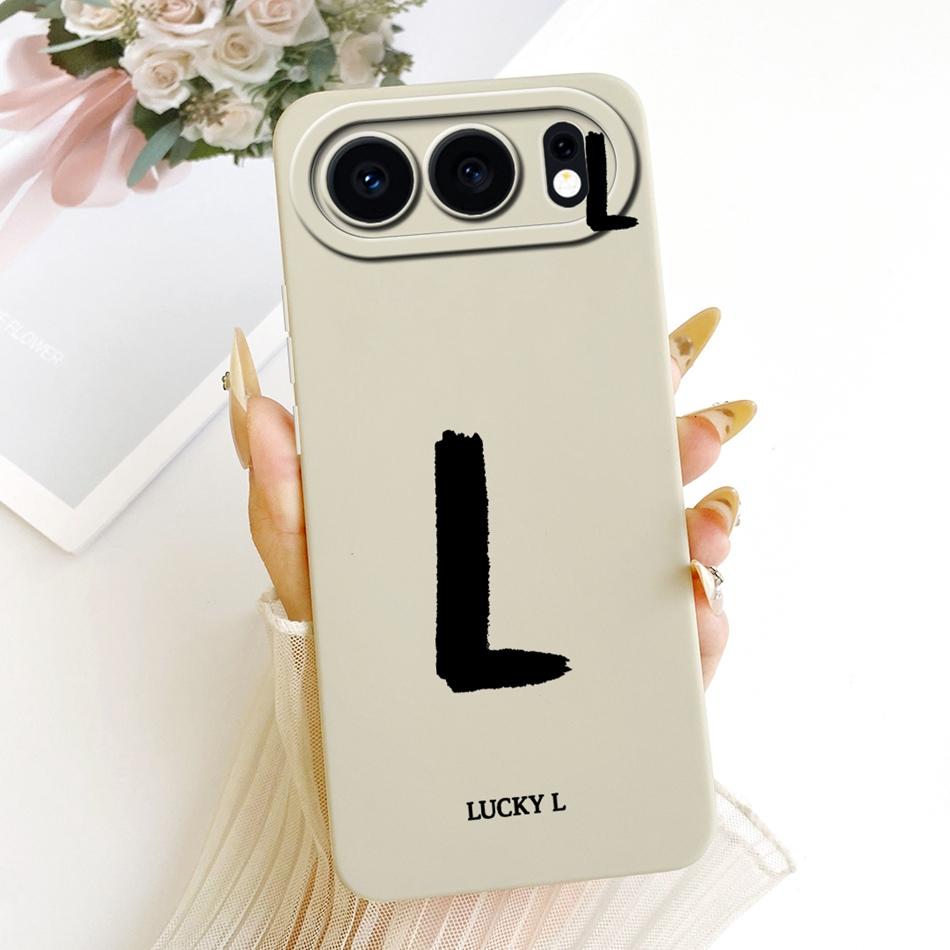 For Honor 500 5G Lucky Initial Letter Phone Case For Honor 500 MEY-AN00 Soft Silicone Shockproof Cases Bumpers