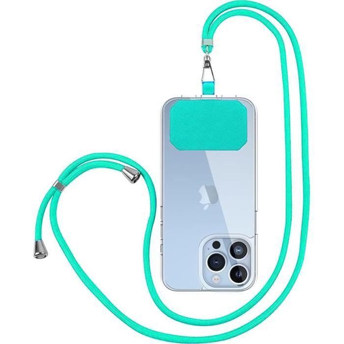 Cordon pour Téléphone Portable - BOOLING - Tour de Cou Universel 160cm - Vert - Léger - Synthétique