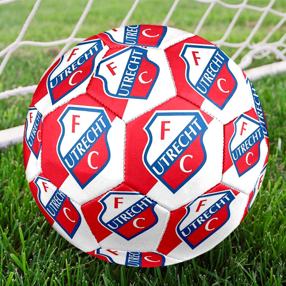 FC Utrecht Indoor Soccer Ball Colorful All Ages Machine Stitched PVC Competition Ready Durable High-Bounce