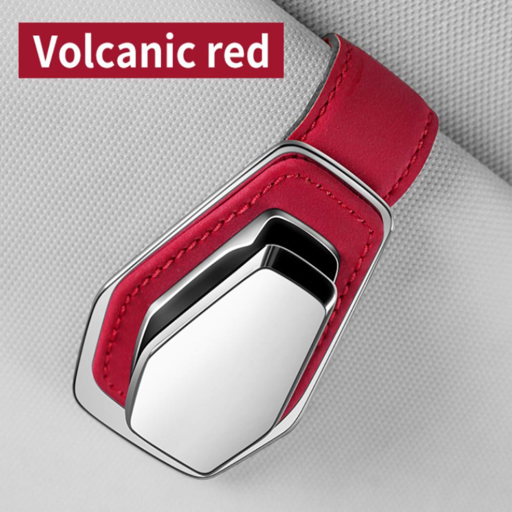Scratch Resistant Sun Visor Glasses Clip Shock-proof Eyeglasses Holder  Vehicle Organizer красный