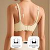 European Size Wireless Seamless Soft Support Bra Leopard Print Wavy Edge Gathered Side Bust Coverage Anti-Curl Intimates