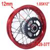 Rear Drum Brake 1.60x12 Inch 1.85x12 Inch Aluminum Wheel Rims Circle Hub with Sprocket For Kayo CRF Dirt Pit Bike Motorcycle