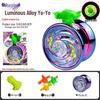 Free Shipping Alloy Yo-Yo: Luminous Competition & Sleep-Supporting Toy for Kids