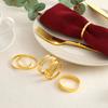 Round Modern Gold Napkin Rings Set of 12, Perfect for Cloth Napk, Weddings, Parties, Ramadan & Easter, Table Decor