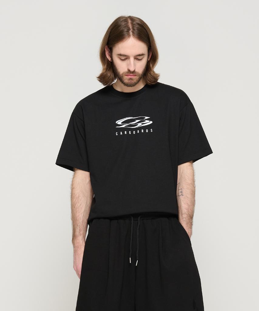 CARGOBROS Circle Logo Oversized Short Sleeve Tee (Black)