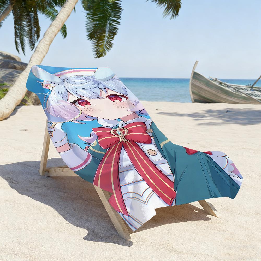 Game Sigewinne Genshin Impact Cute Towel Sports Quick Dry Travel Camping Gear Sandproof Soft Light Large Beach Towel