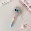 Funny Kawaii Design Ballpoint Pen for Kids Boy Girl Cartoon Plush Creative Design Writing Pen 0.5mm Blue Ink Scrapbook Pens