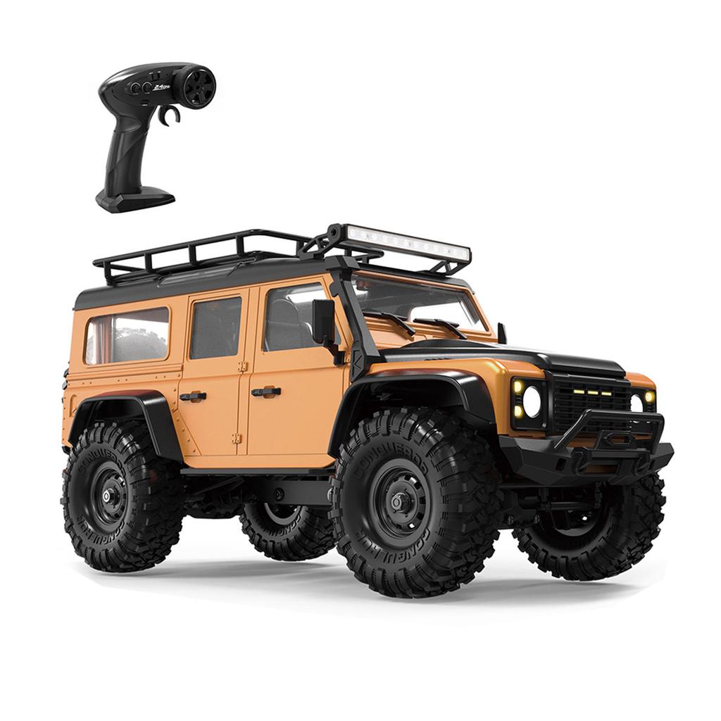 1/16 Remote Control Crawler Truck Toy 4WD All Terrain Waterproof Wireless Control Climbing Car Toy with LED Roof Light