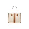 MICHAEL KORS Heidi Cotton Tote Bag, Shopping Bag, Handbag Large Women's Natural Leather Brown Multicolor 30S2GH6T3C-299