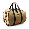 Large Multi-Functional Canvas Firewood Tote Bag