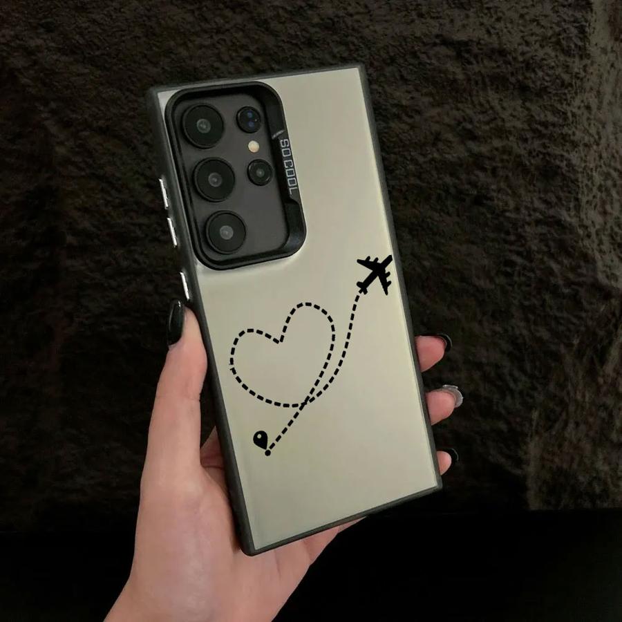 Hülle für Samsung Galaxy S25 S24 FE S22 Ultra S25Edge Note 20 Ultra S21 S23 S20 FE Handyhülle Linie Flugzeug Topographisch