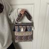 Ethnic Style Shoulder Bag Women's New Woven Messenger Bag Retro Geometric Pattern Handbag Woven Vacation Bag