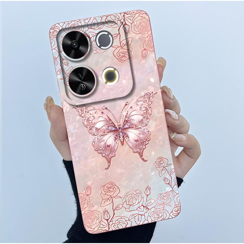 For Itel P65 P671L Etui Fashion Simplicity Oil Painting Floral Protective Phone Case For ItelP65 P 65 Coque Soft Silicone Covers