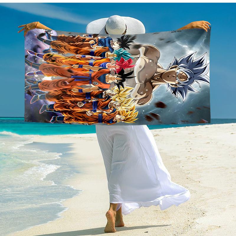 1pc Dragon Ball3 Beach Towel, Comfortable and Thick, and Swimming/Bath/Picnic/Camping Towel, Suitable for Seaside Beaches