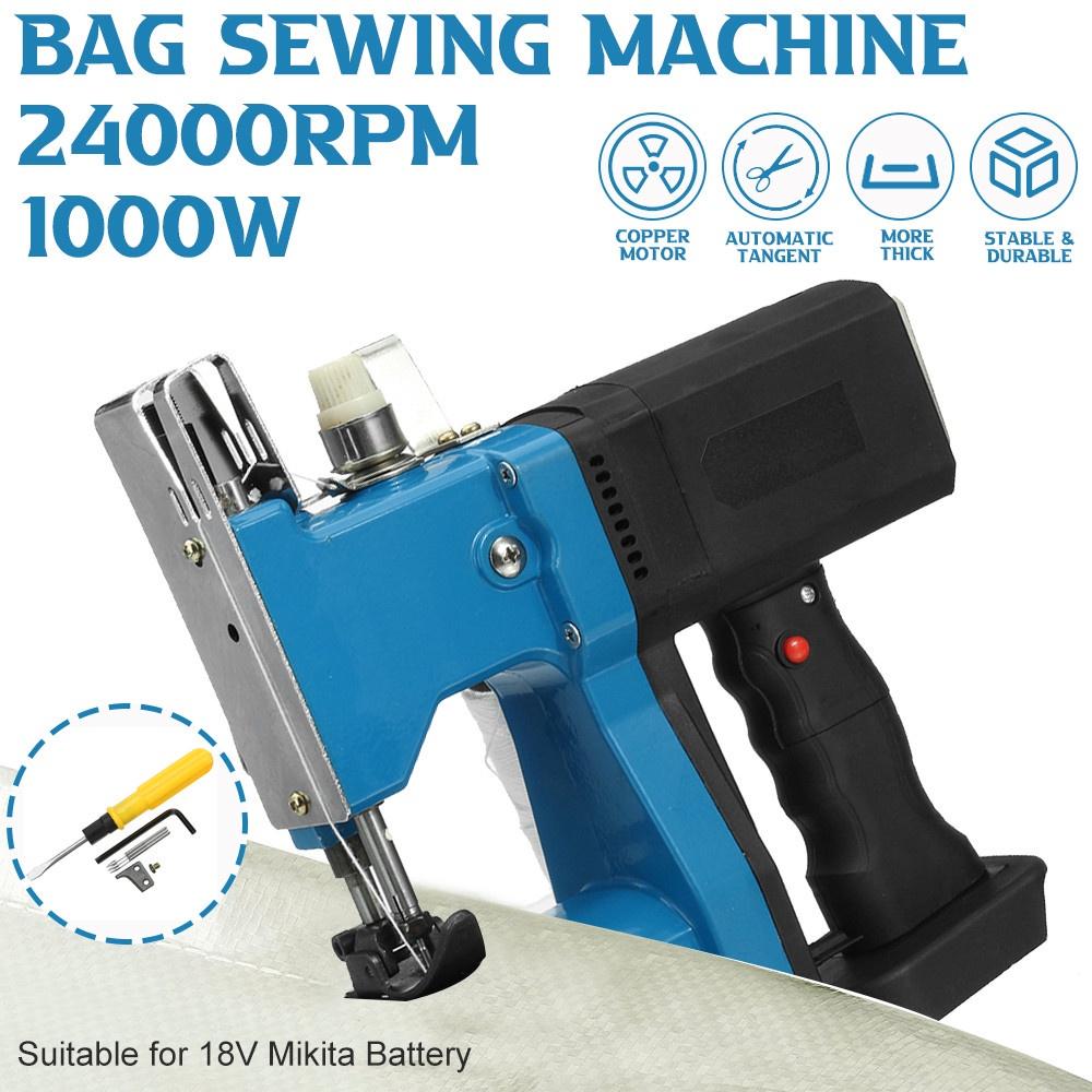 Portable Cordless Electric Sewing Machine Mini Automatic Packaging Agriculture Textile Industry Woven Bag Sealing Machine 1000W