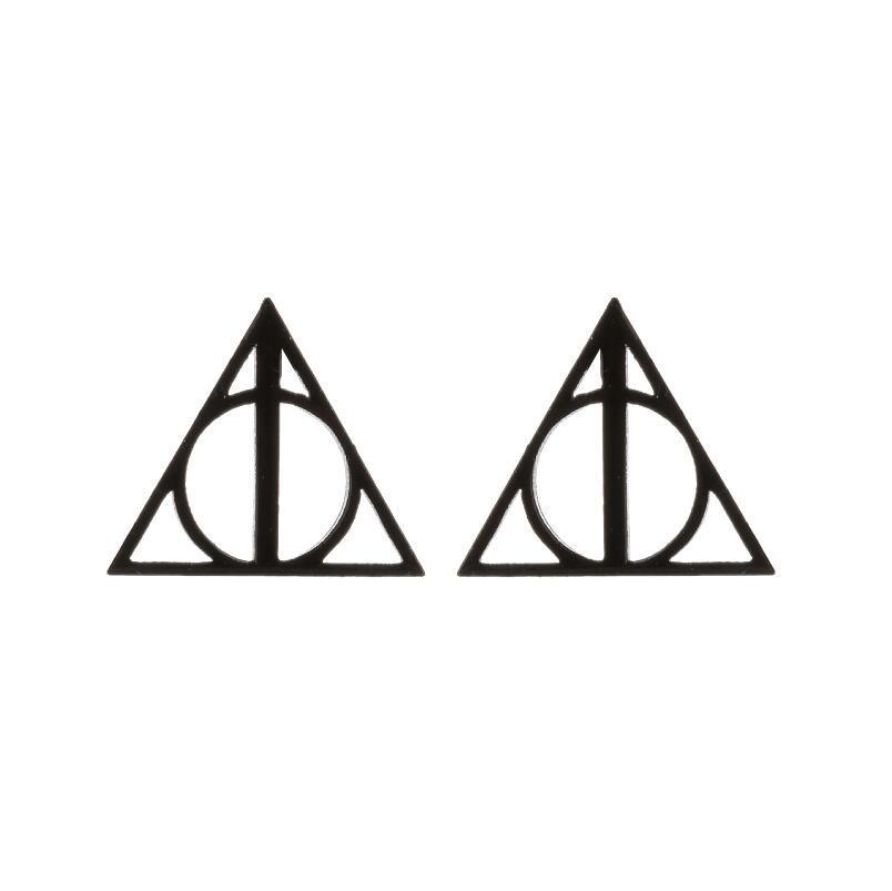 Korean Style Geometric Triangle Hollow Flower Ear Cuff Earrings for Women