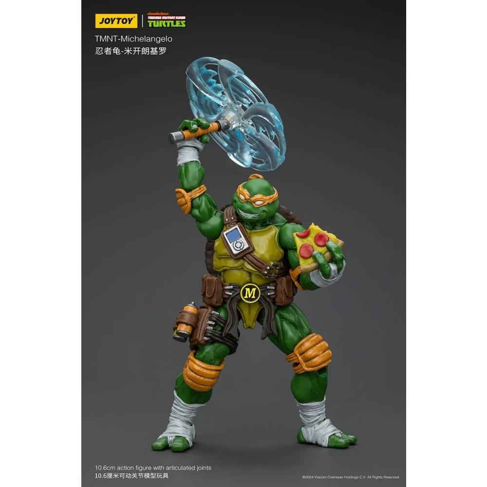 JOY TOY TMNT Michelangelo Action Figures Original Doll Decoration Gift Collection Garage Model Kits