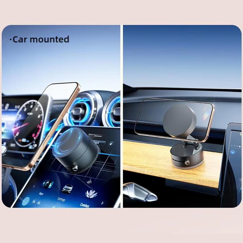 Magnetic Suction Cup Car Phone Holder Vacuum Car Mount 360° Rotation
